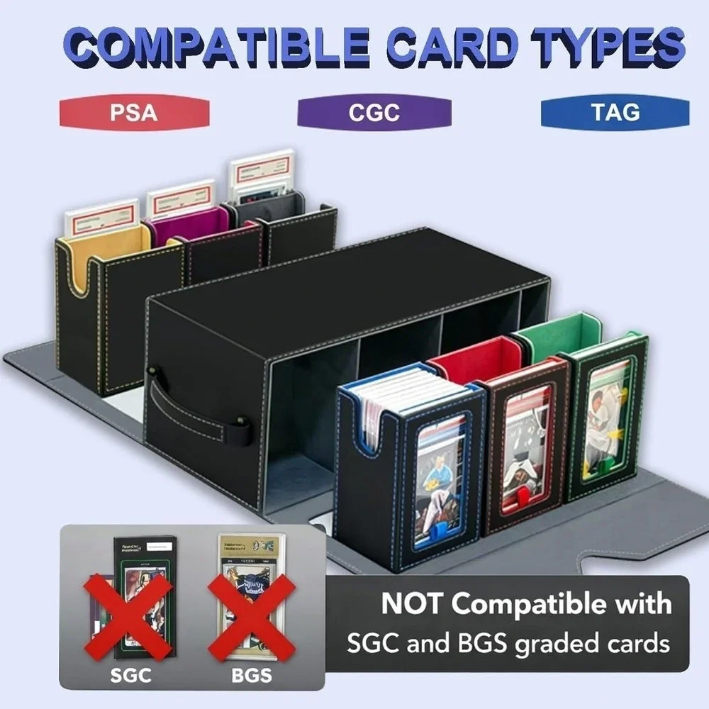 Graded Card Storage Box Case Black Modular Drawer Slab Organizer 001 NWOT